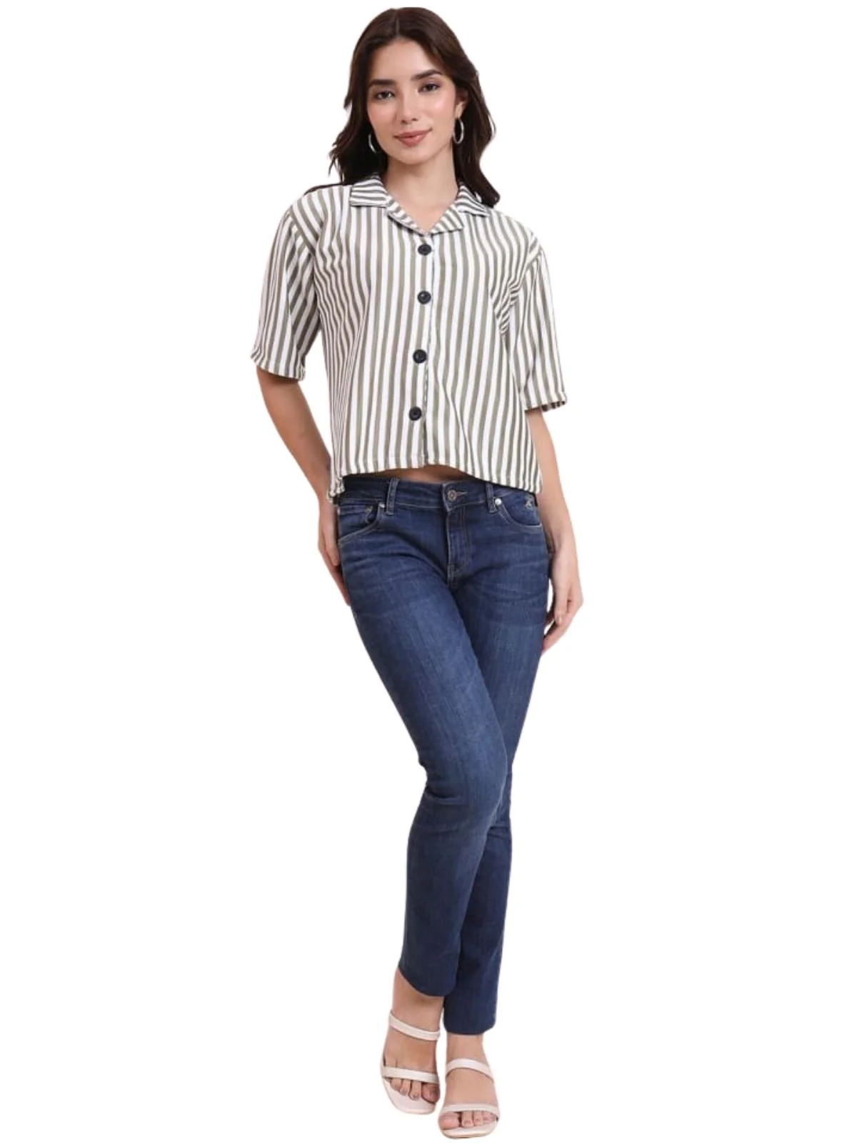 Odette Multicolor Poly Cotton Printed Shirt For Women - Image 5