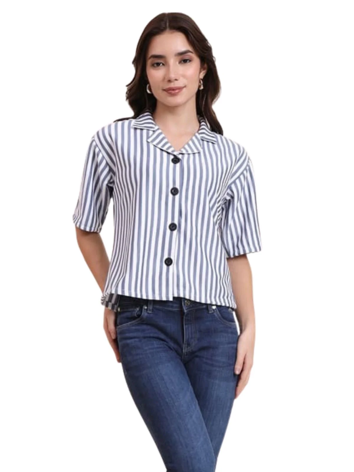 Odette Multicolor Poly Cotton Printed Shirt For Women - Image 2