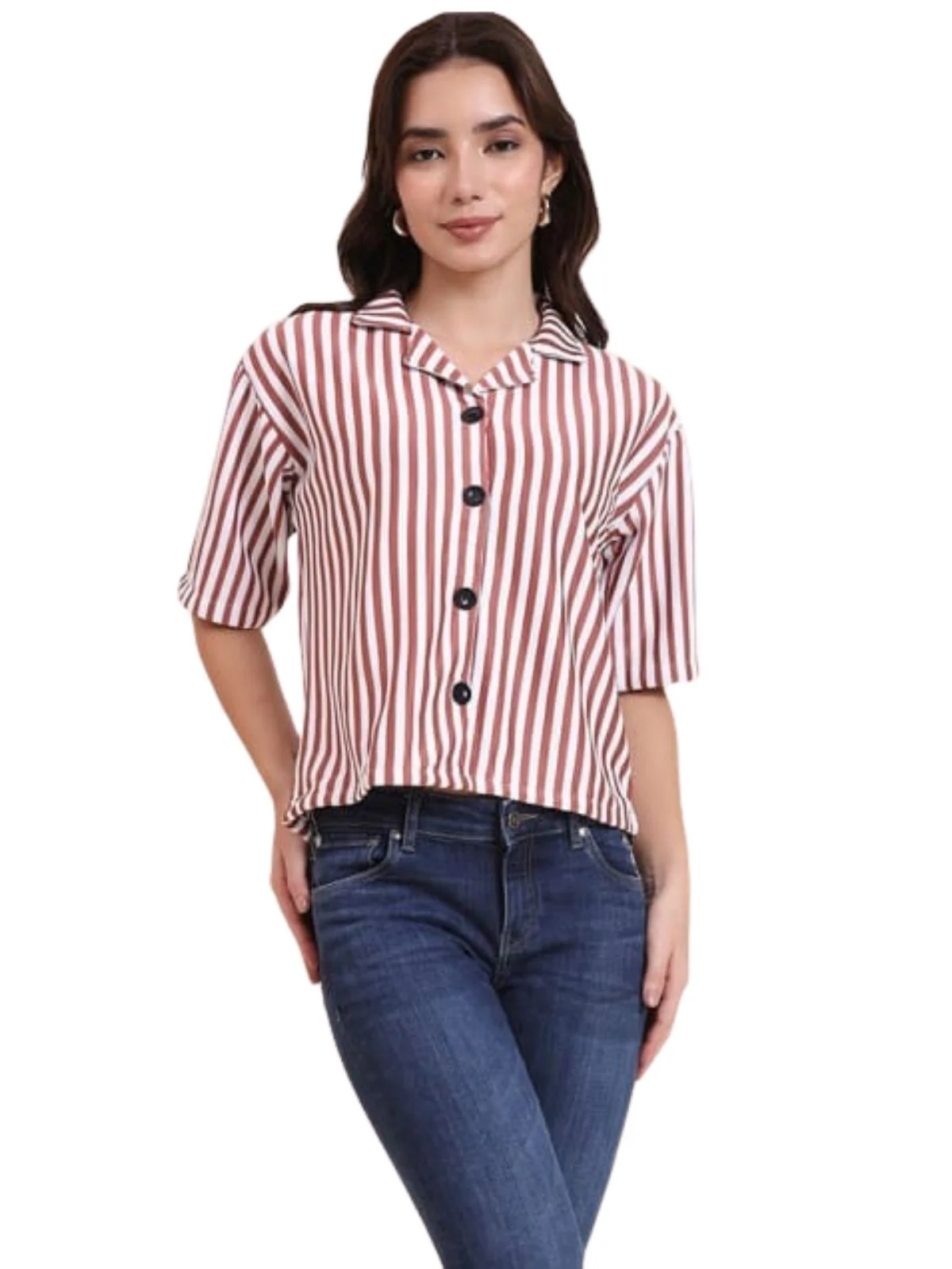 Odette Multicolor Poly Cotton Printed Shirt For Women - Image 2