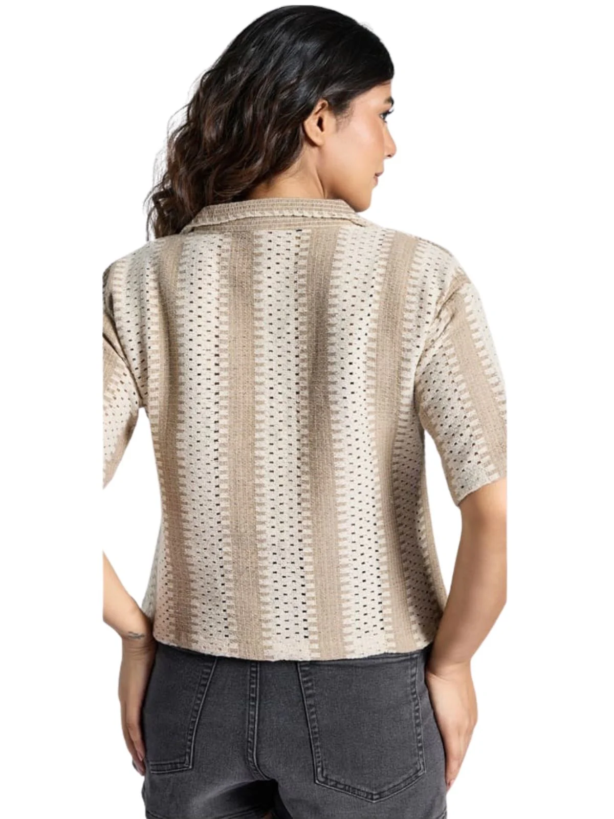 Odette Multicolor Poly Cotton Printed Shirt For Women - Image 3