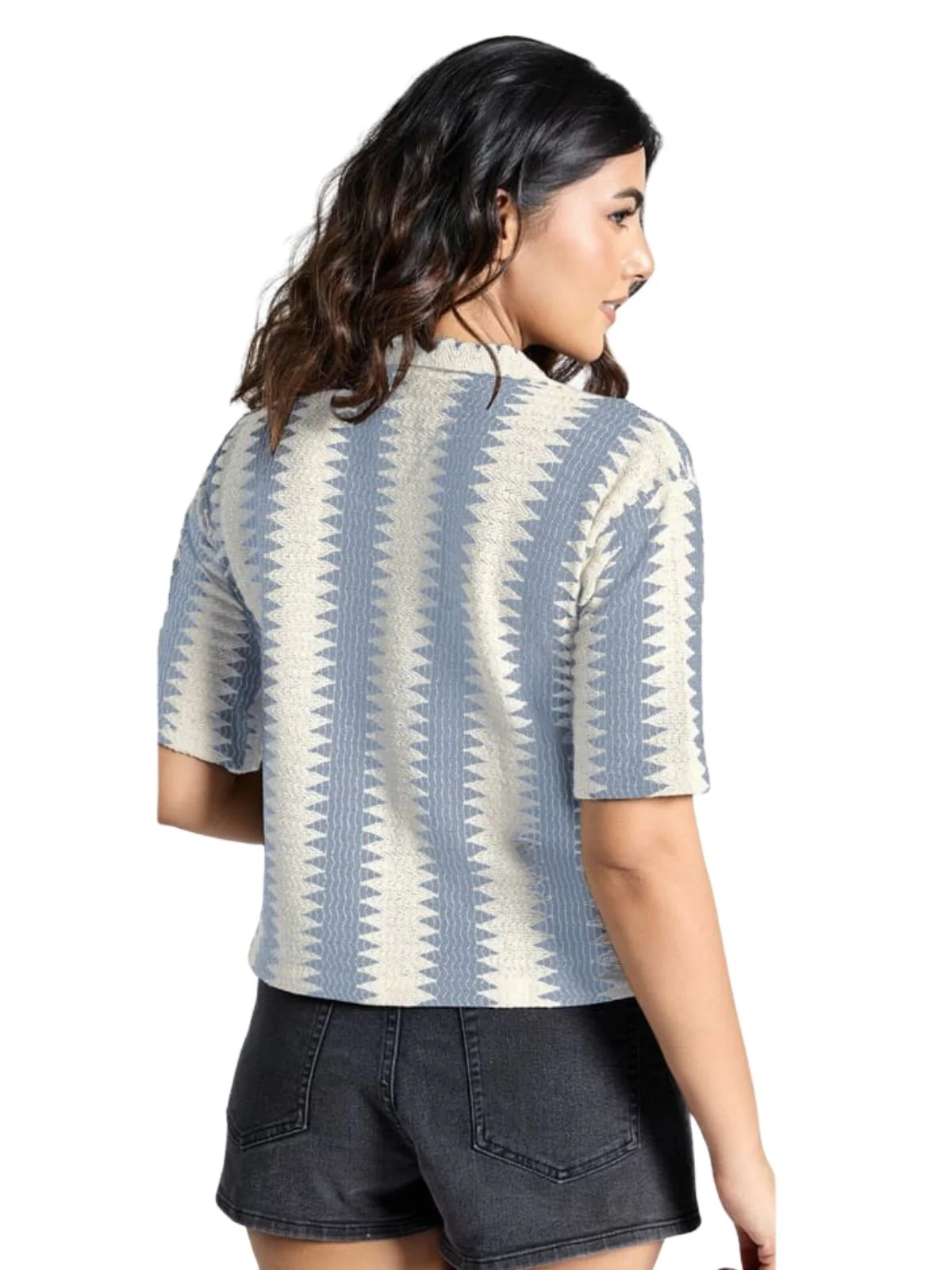 Odette Multicolor Poly Cotton Printed Shirt For Women - Image 3