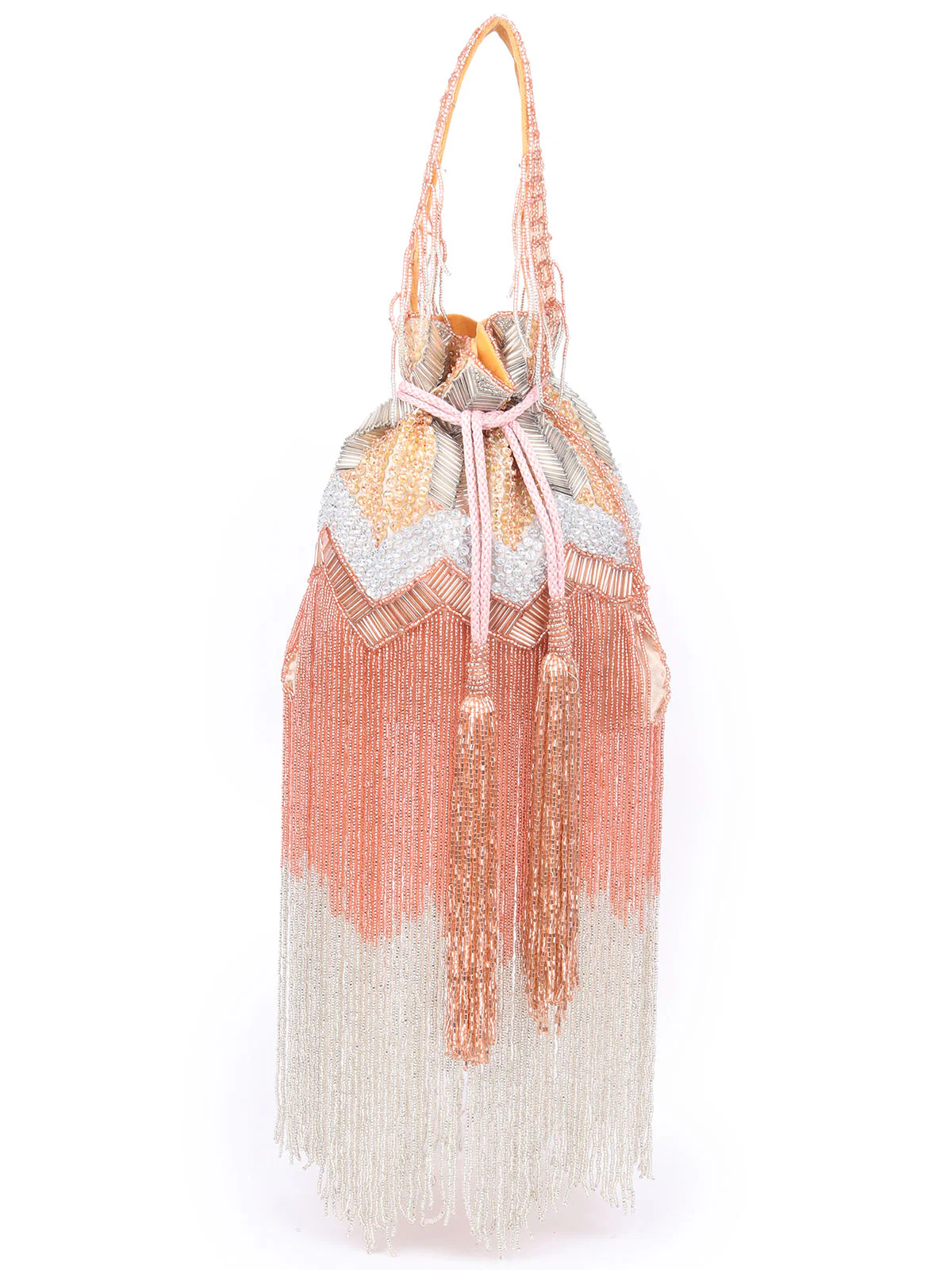 Odette Multicolor Polyester Encompassing With Bead And Cutdana Potli For Women - Image 3