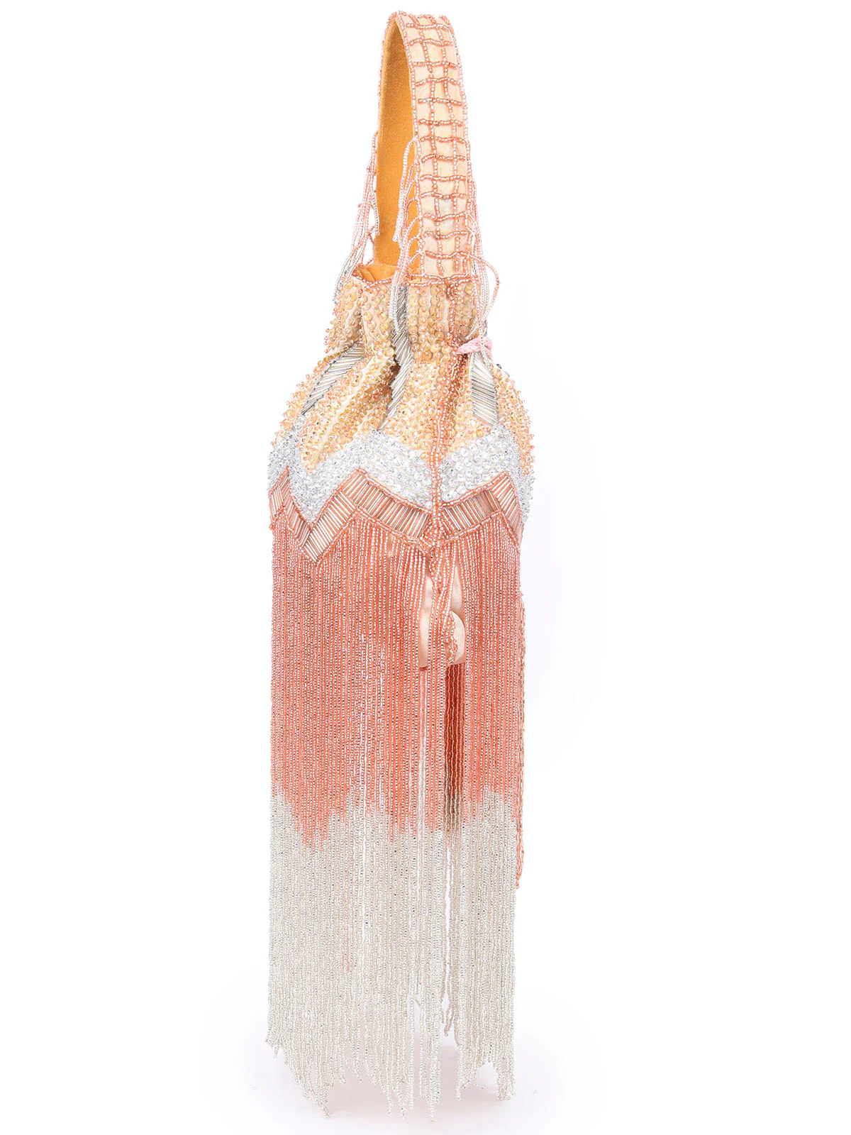 Odette Multicolor Polyester Encompassing With Bead And Cutdana Potli For Women - Image 4