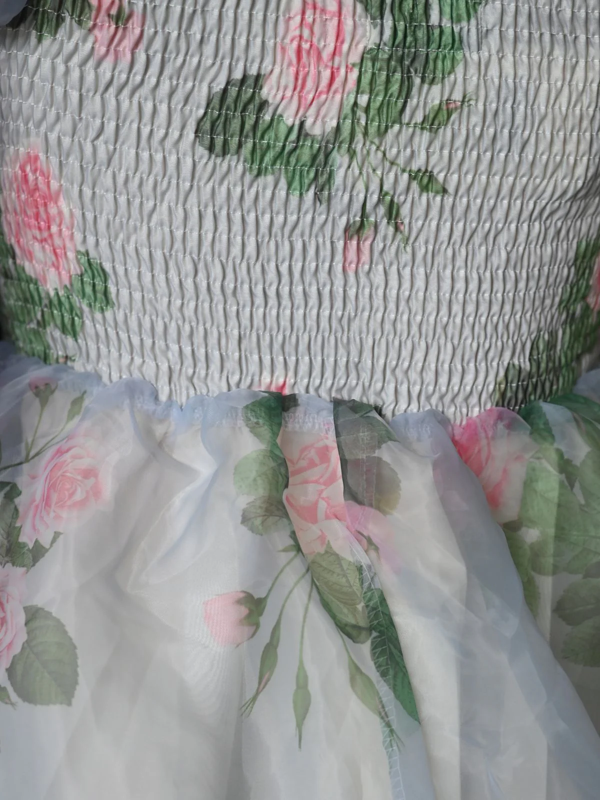 Odette Multicolor Printed Organza Dress for Women - Image 5