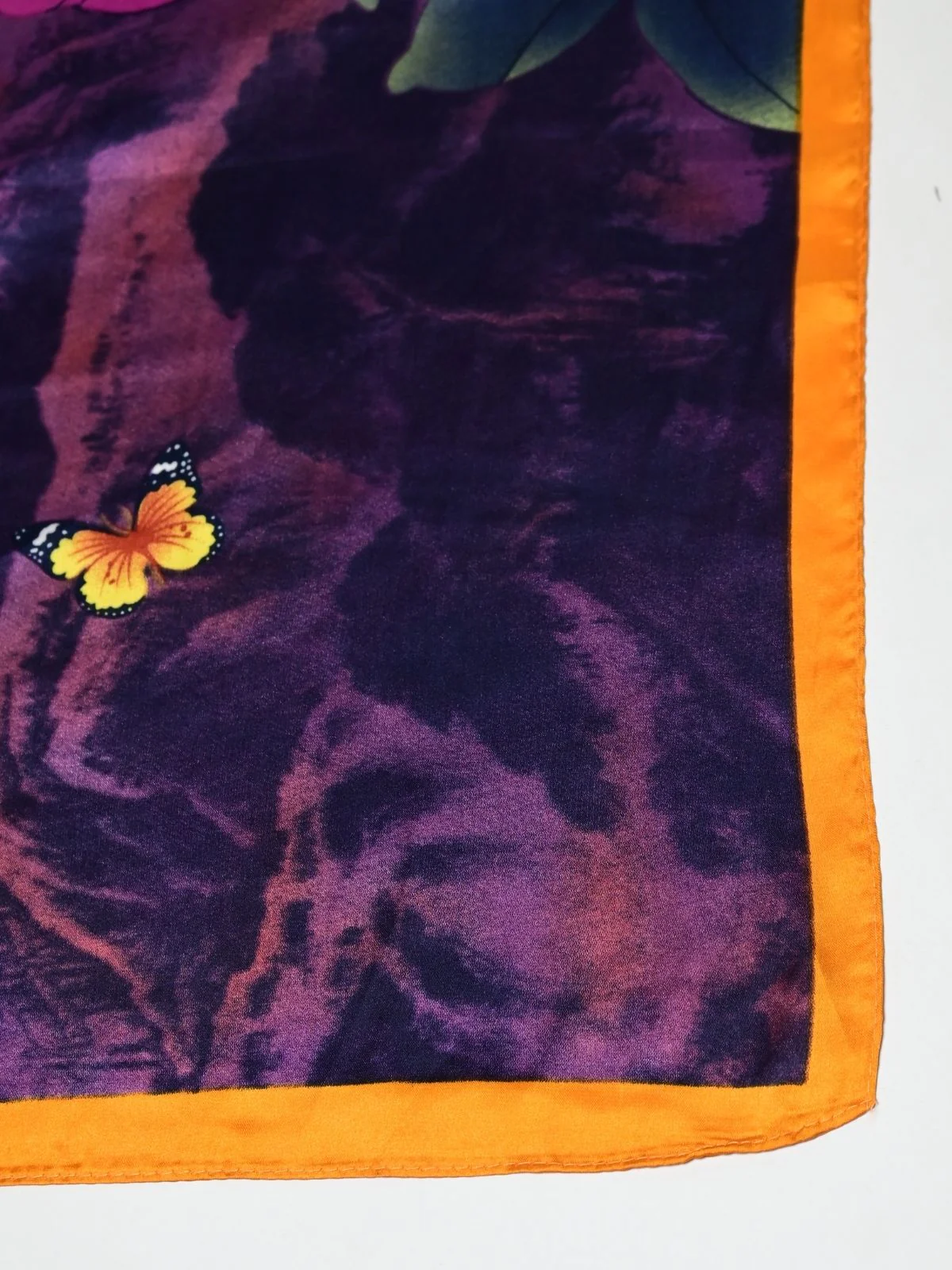Odette Multicolor Printed Satin Scarf For Women - Image 4