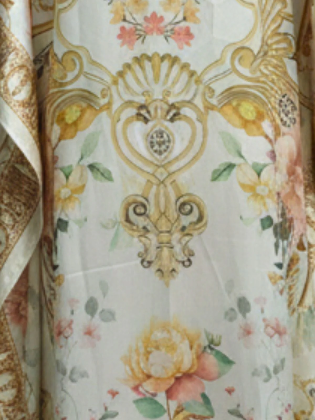 Odette Multicolor Satin Printed Kaftan For Women - Image 5