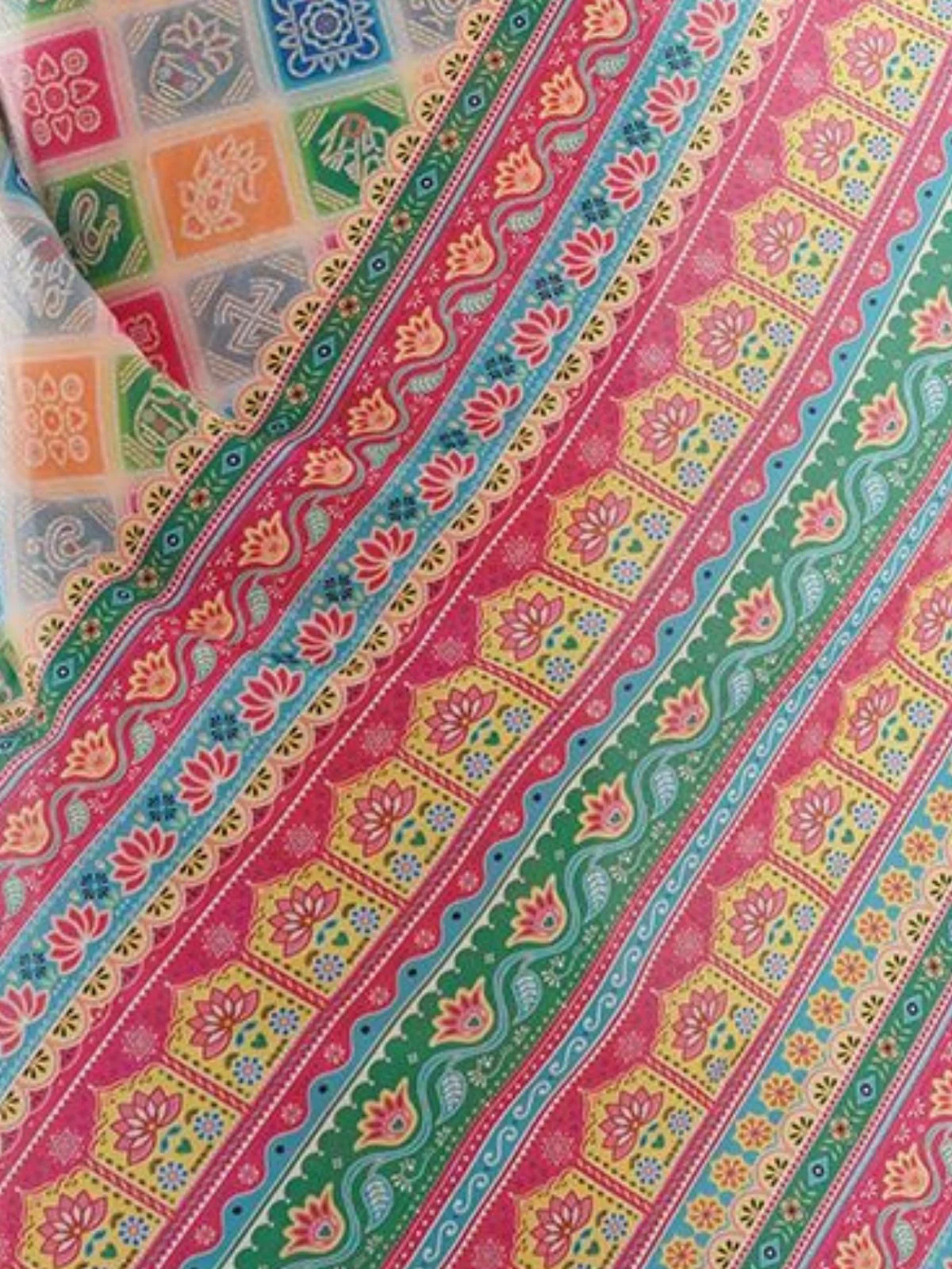 Odette Multicolor Silk Blend Bandhini Print & Cutwork Saree For Women - Image 5