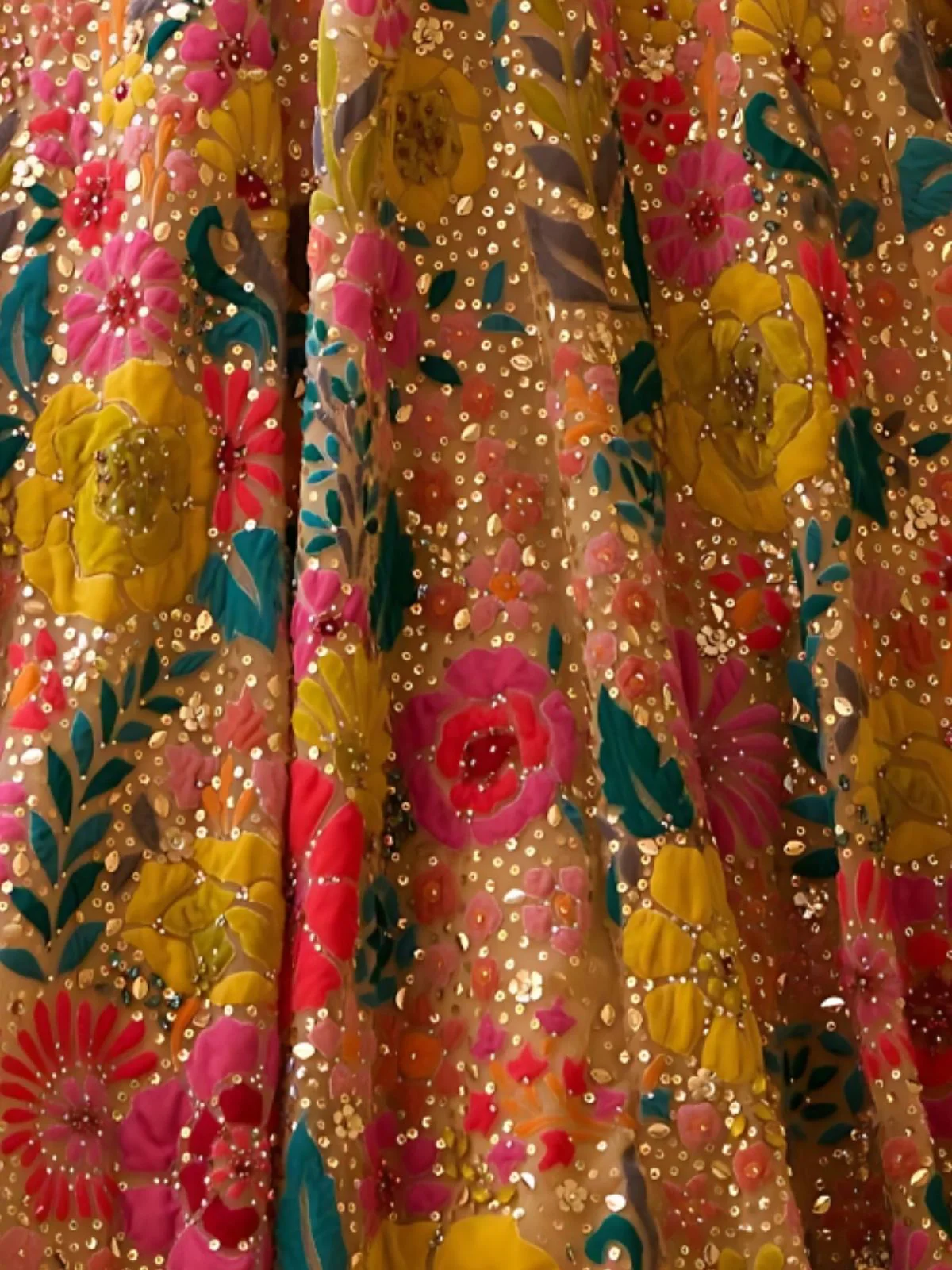 Odette Multicolor Silk Blend Embellished Semi-Stitched lehenga For Women - Image 4
