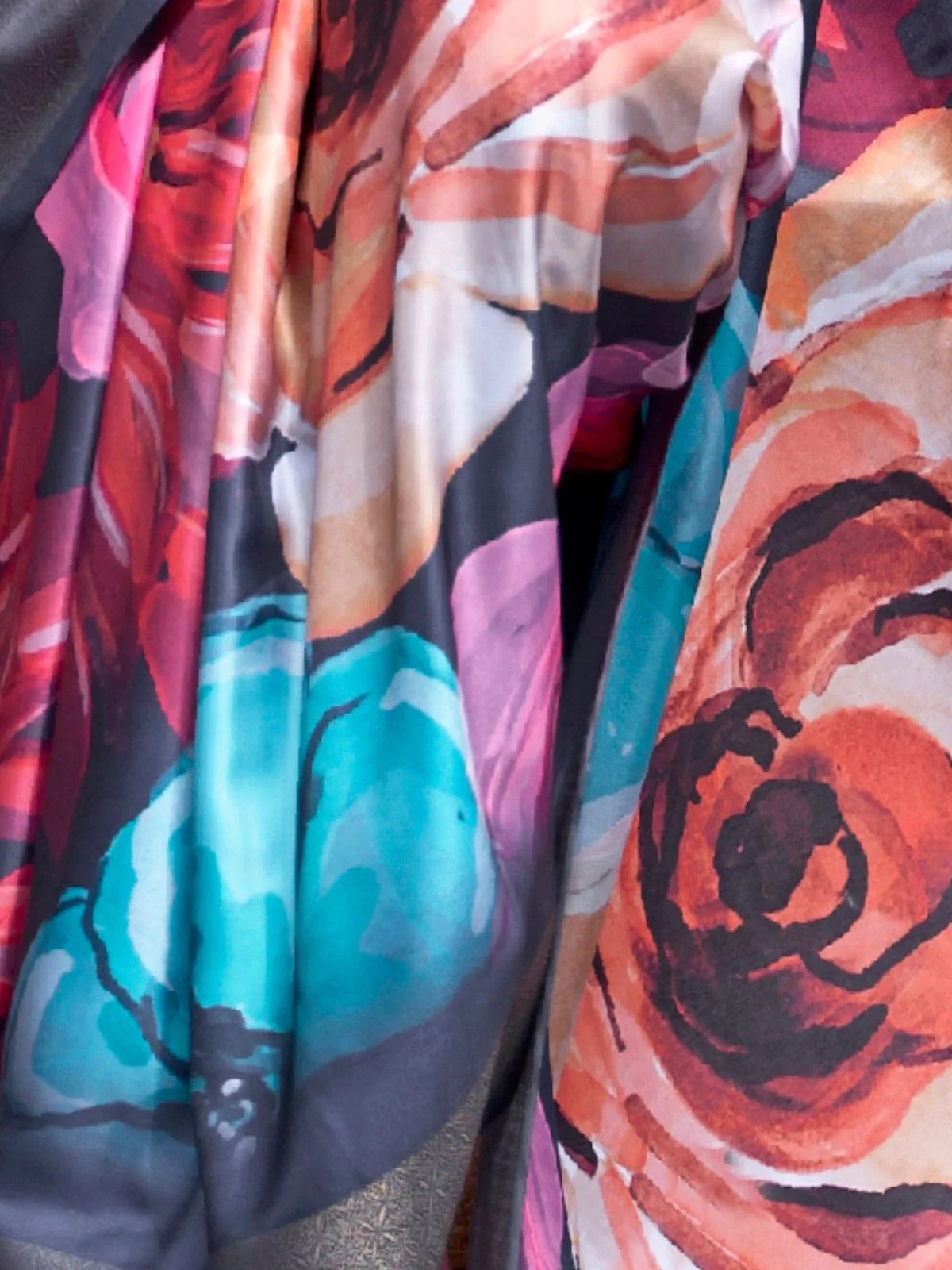 Odette Multicolor Silk Blend Printed Saree With Unstitched Blouse For Women - Image 3