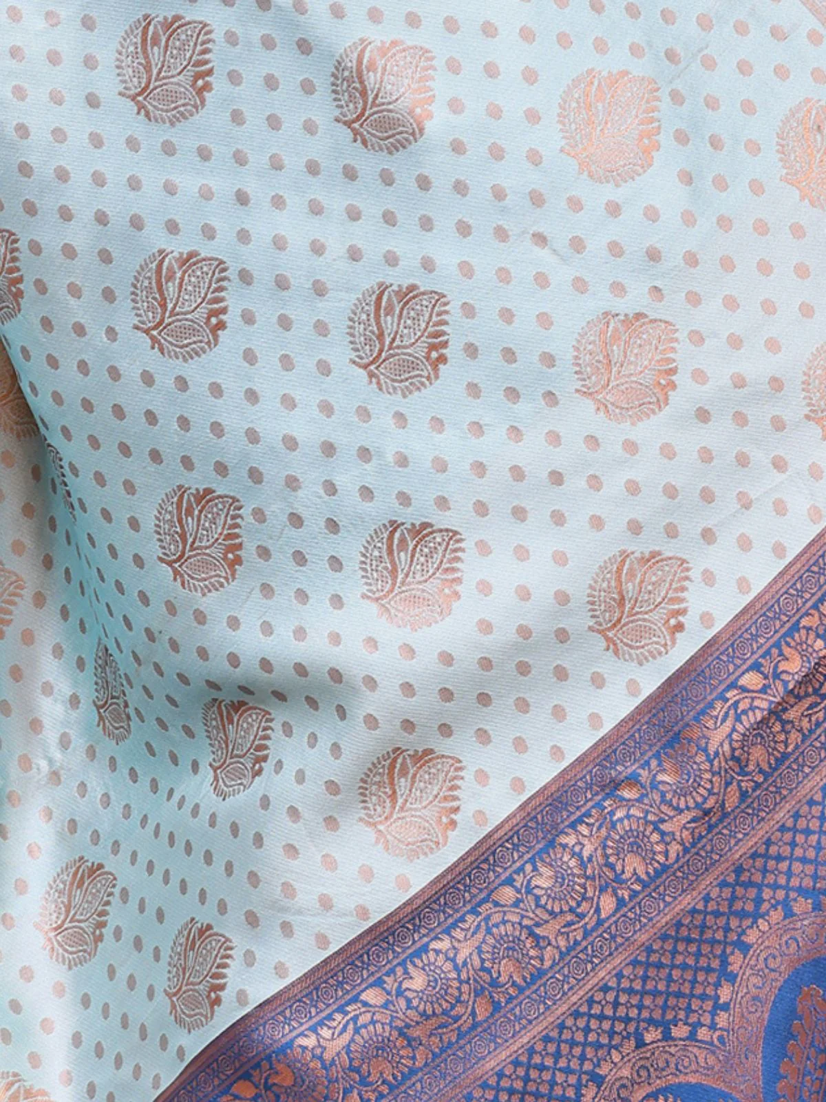 Odette Multicolor Silk Blend Woven Saree For Women - Image 5