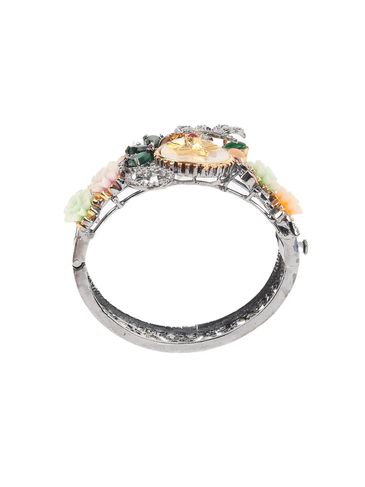 Odette Multicolor Silver Plated Artificial stone Bracelets For Women - Image 6