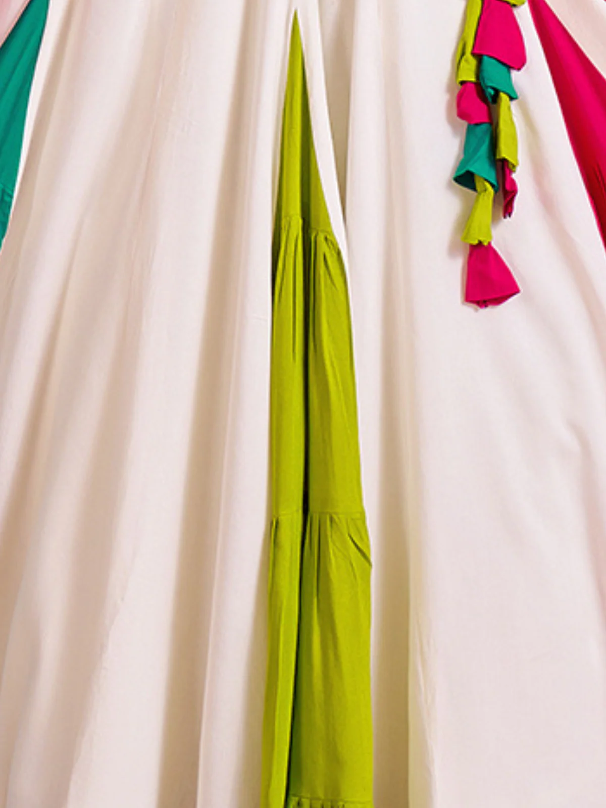 Odette Multicolor Viscose Cotton Embroidered Semi-Stitched Lehenga Choli For Women - Image 6