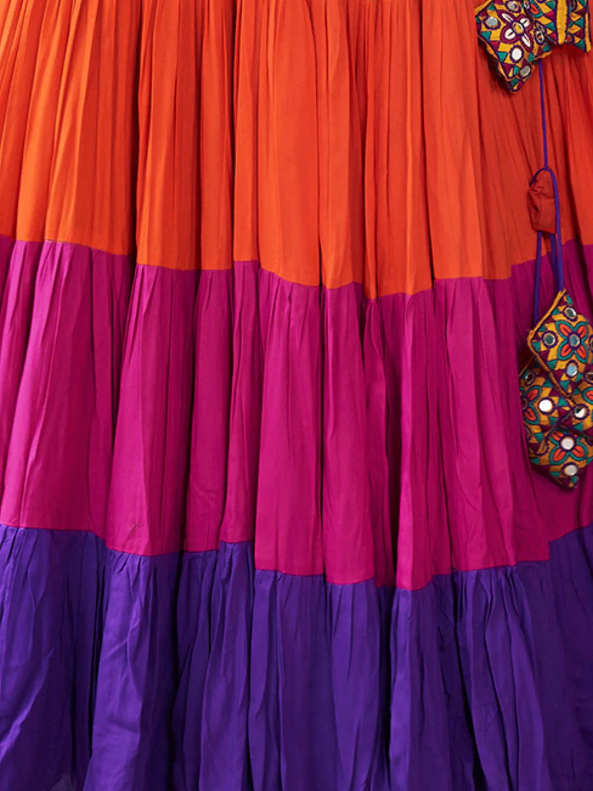 Odette Multicolor Viscose Rayon Stitched Lehenga Set For Women - Image 6