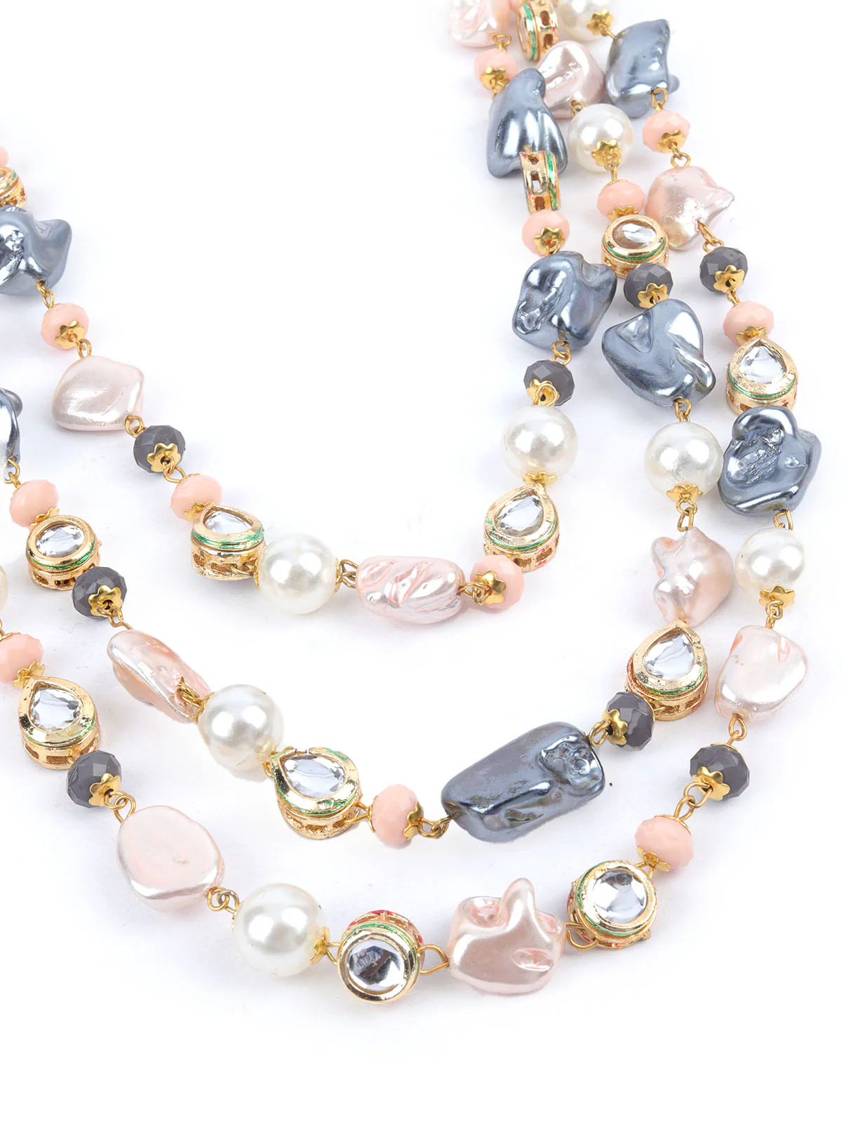 Odette Multicolour Alloy Embellished Neckpiece For Women - Image 5