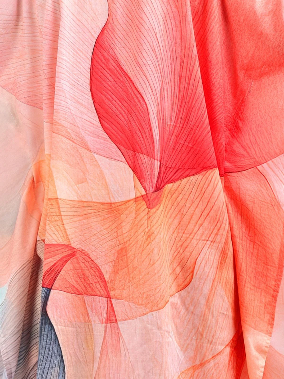 Odette Multicolour Cotton Blend Printed Kaftan For Women - Image 5