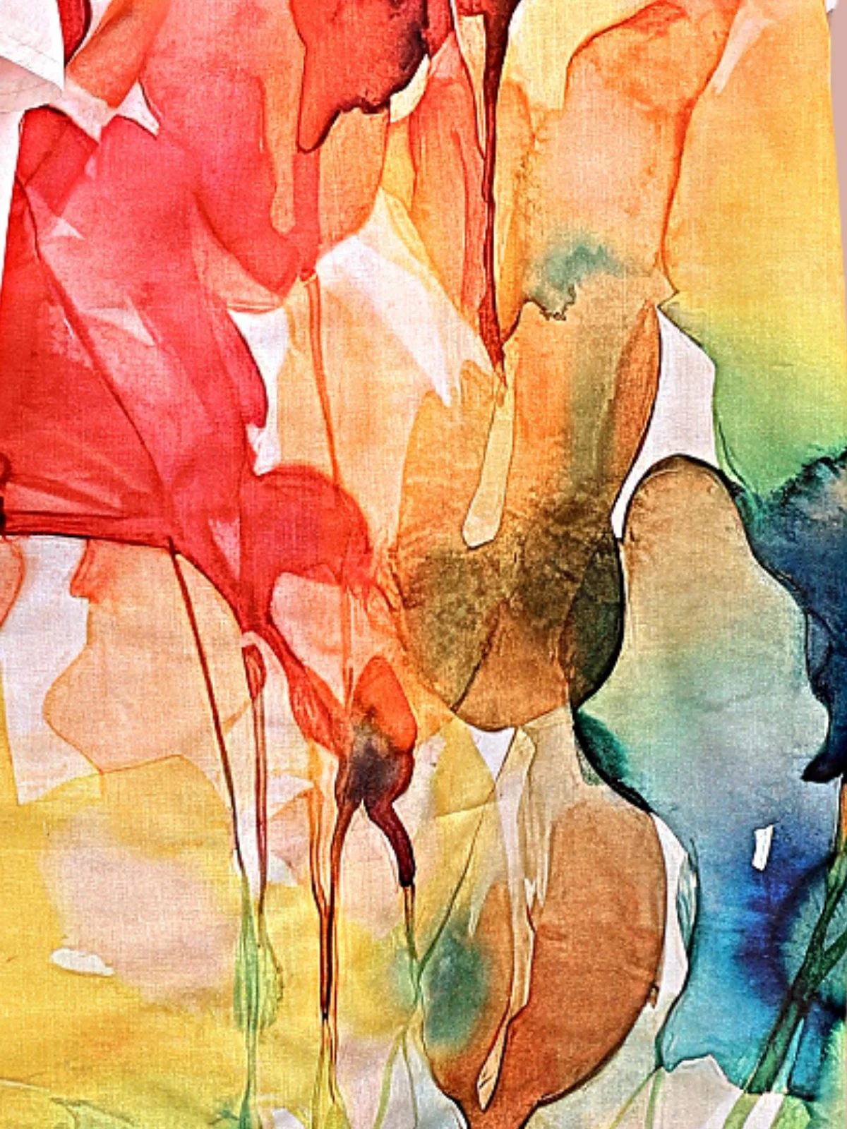 Odette Multicolour Cotton Blend Printed Kaftan For Women - Image 5