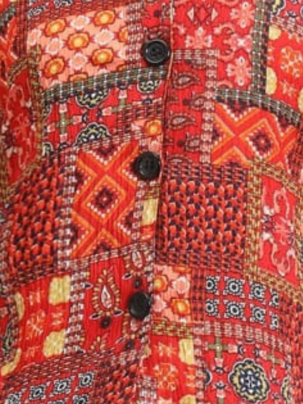 Odette Multicolour Delta Printed Shirt For Women - Image 4