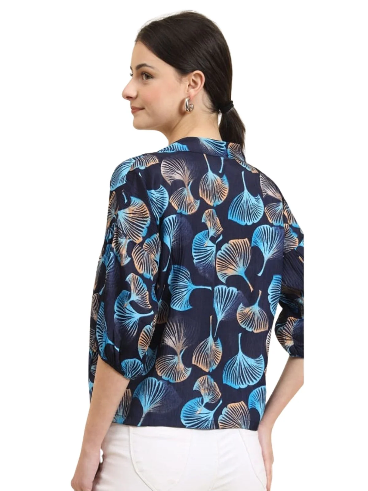 Odette Multicolour Delta Printed Top For Women - Image 3