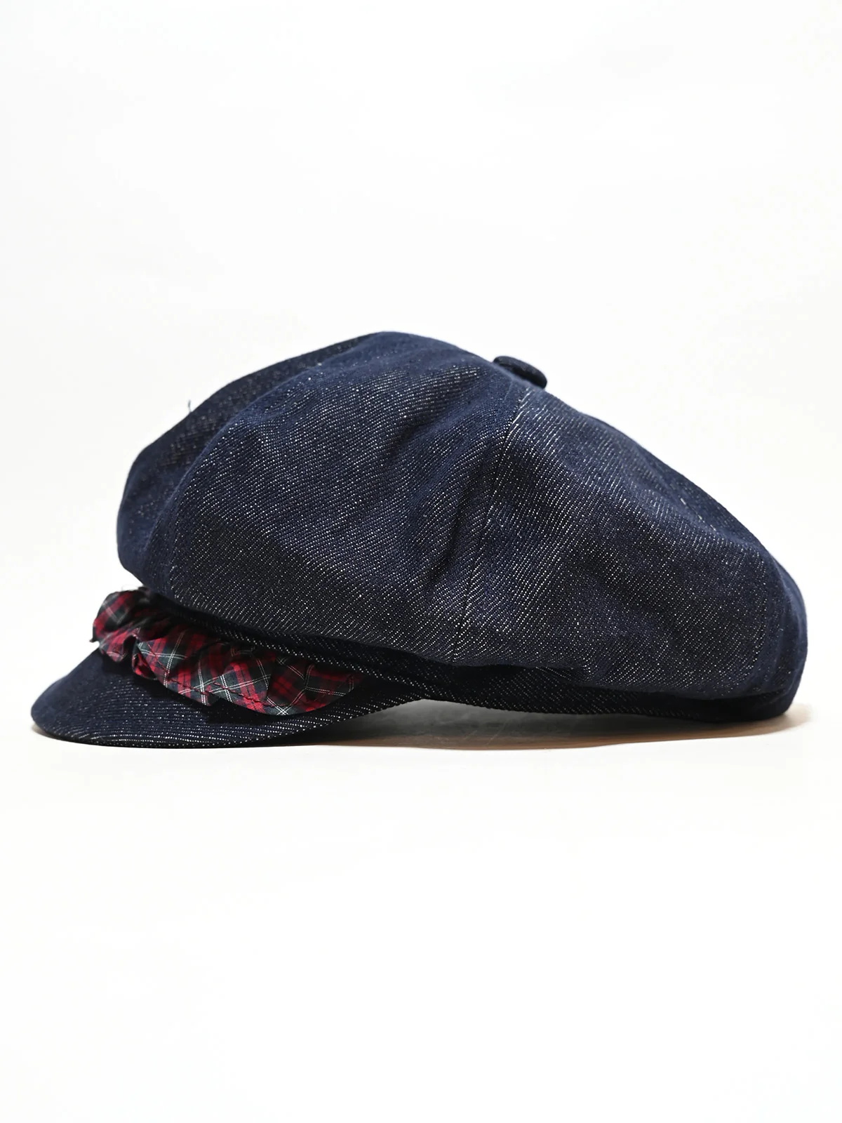 Odette Navy Blue Denim Ruffle Hat Women - Image 3