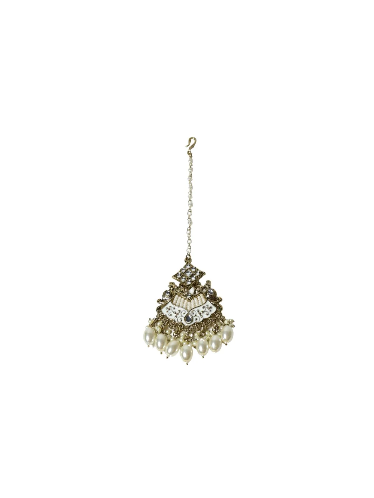 Odette Off White Alloy Embellished Jewellery Set For Women - Image 6