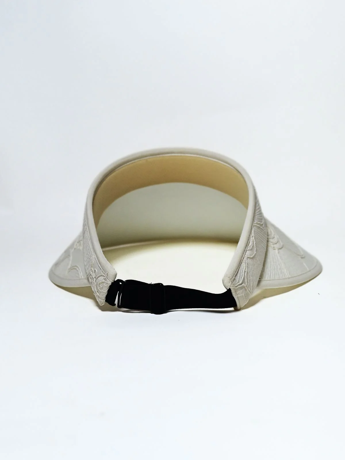 Odette Off White Cotton Embriodered Hat For Women - Image 6