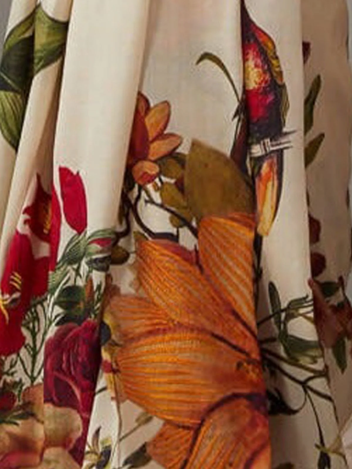 Odette Off White Georgette Floral Printed Saree With Unstitched Blouse For Women - Image 5
