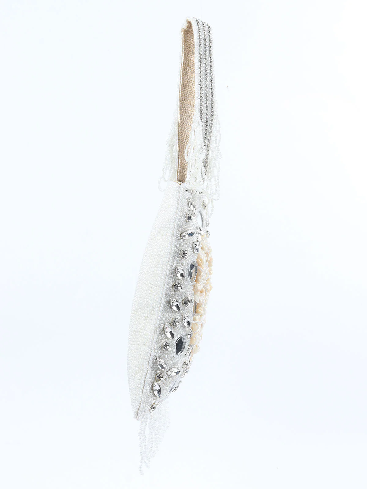 Odette Off White Jute Embellished Potli For Women - Image 4