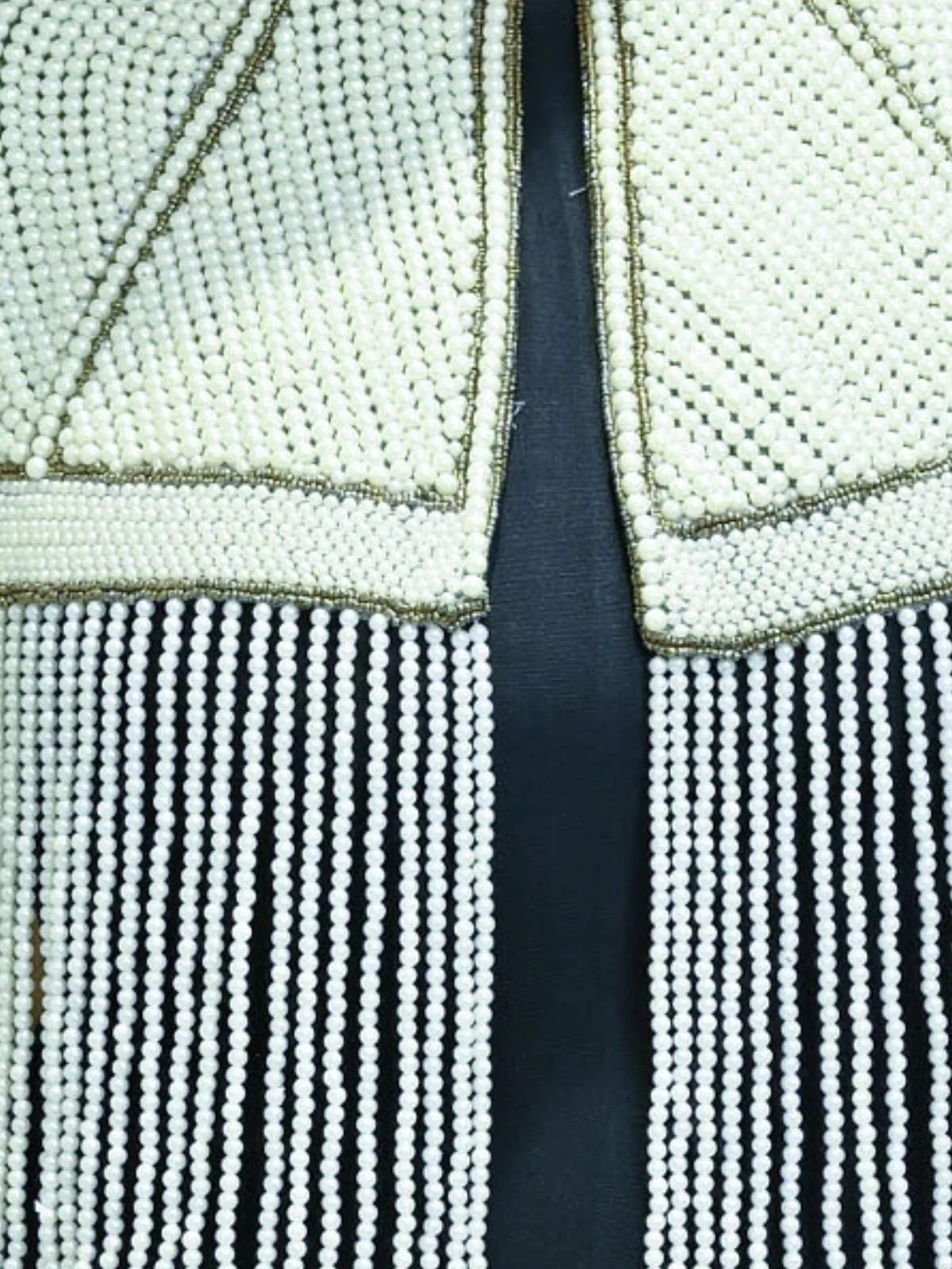 Odette Off White Net Embellished Cape For Women - Image 4