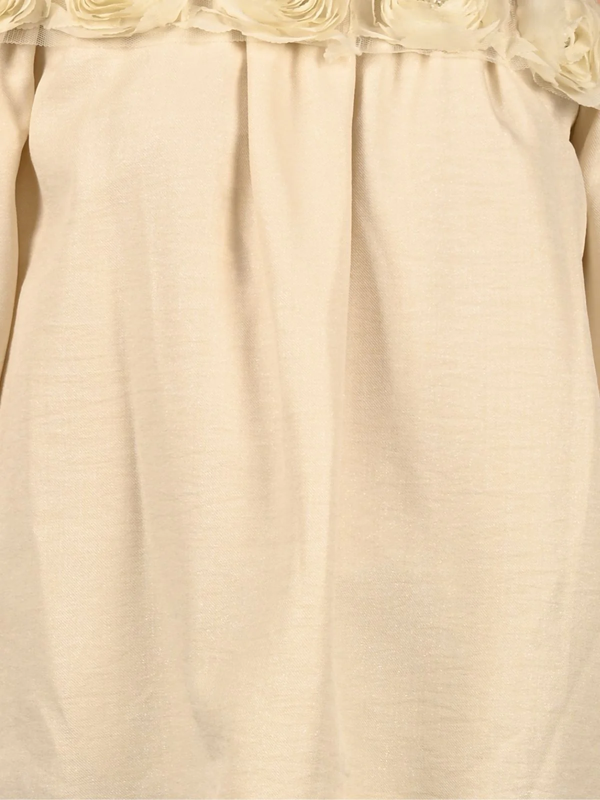 Odette Off White Polyester Gathered Top For Women - Image 6