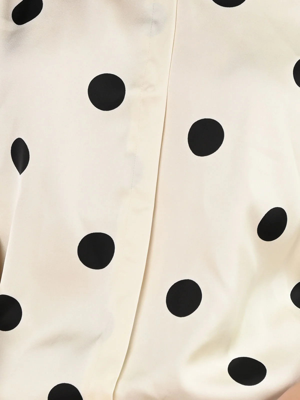 Odette Off White Satin Polka Dot Top For Women - Image 5