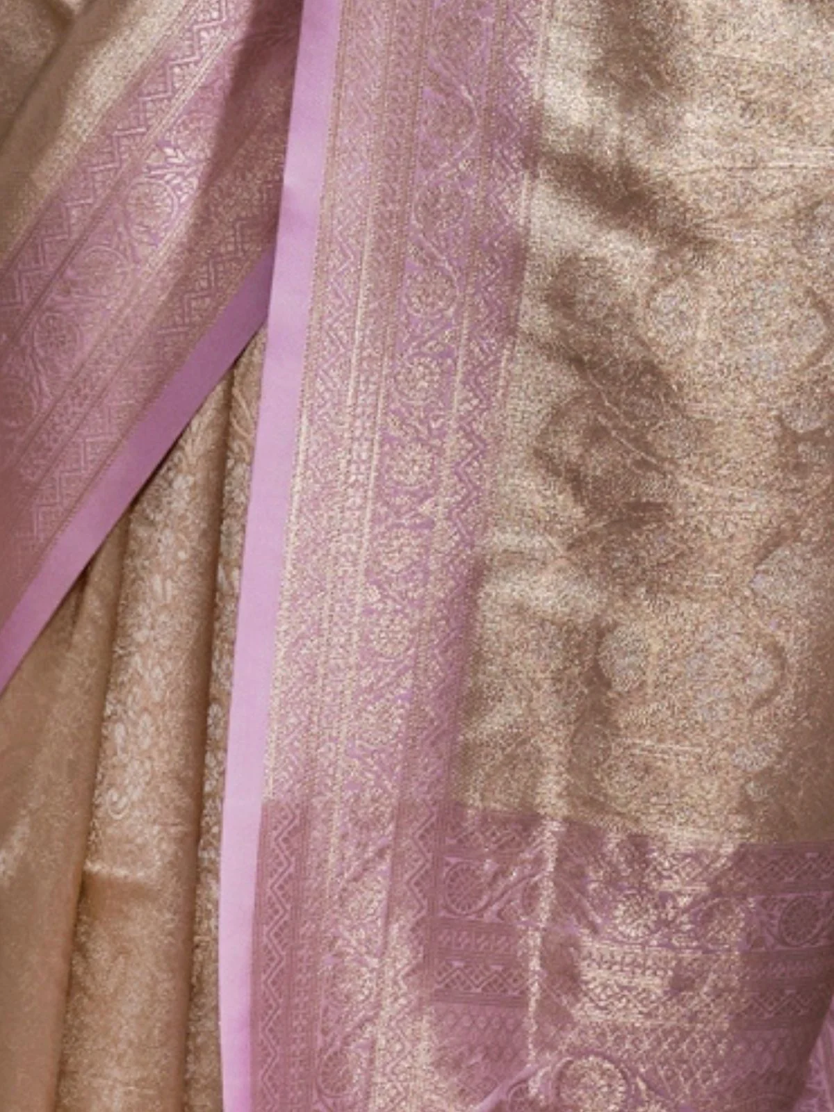 Odette White Silk Blend Woven Saree With Unstitched Blouse For Women - Image 3