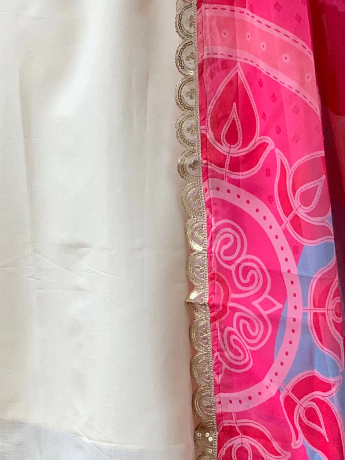 Odette Off White Viscose Embroidered Stitched Kurta Set For Women - Image 7