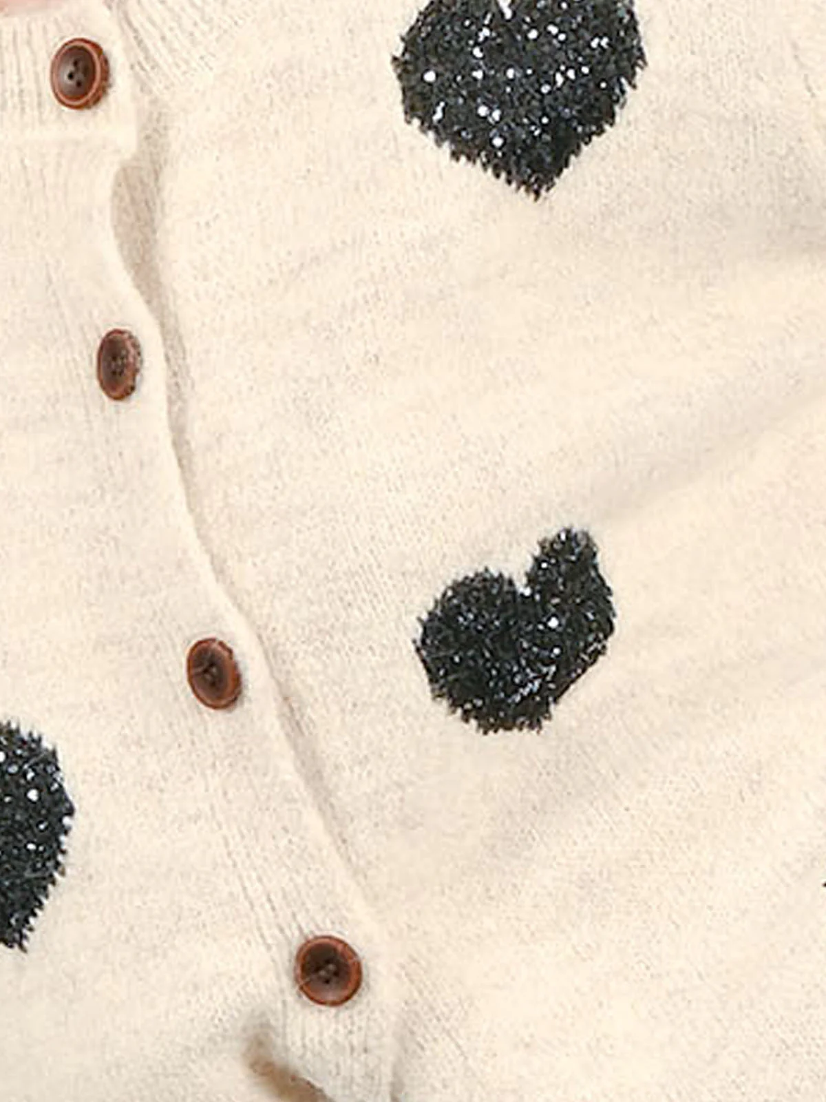 Odette Off White Wool Solid Top For Women - Image 6