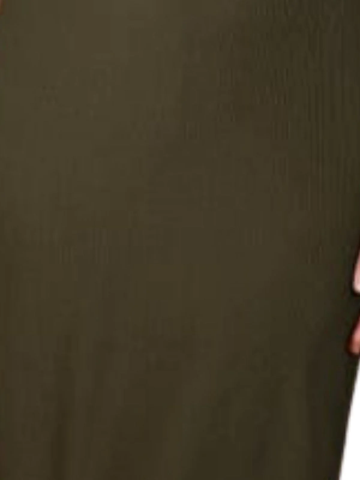 Odette Olive Ribbed Knit Solid Dresses For Women - Image 4