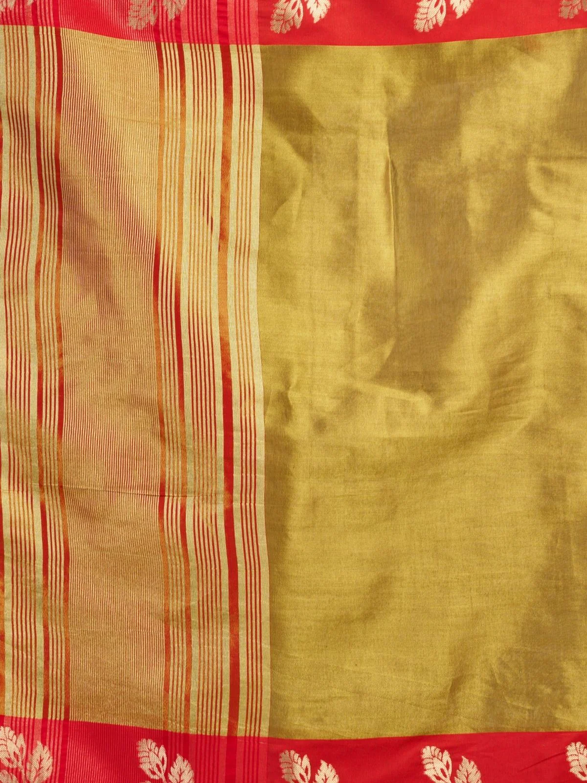 Odette Olive Silk Blend Woven Saree For Women - Image 6