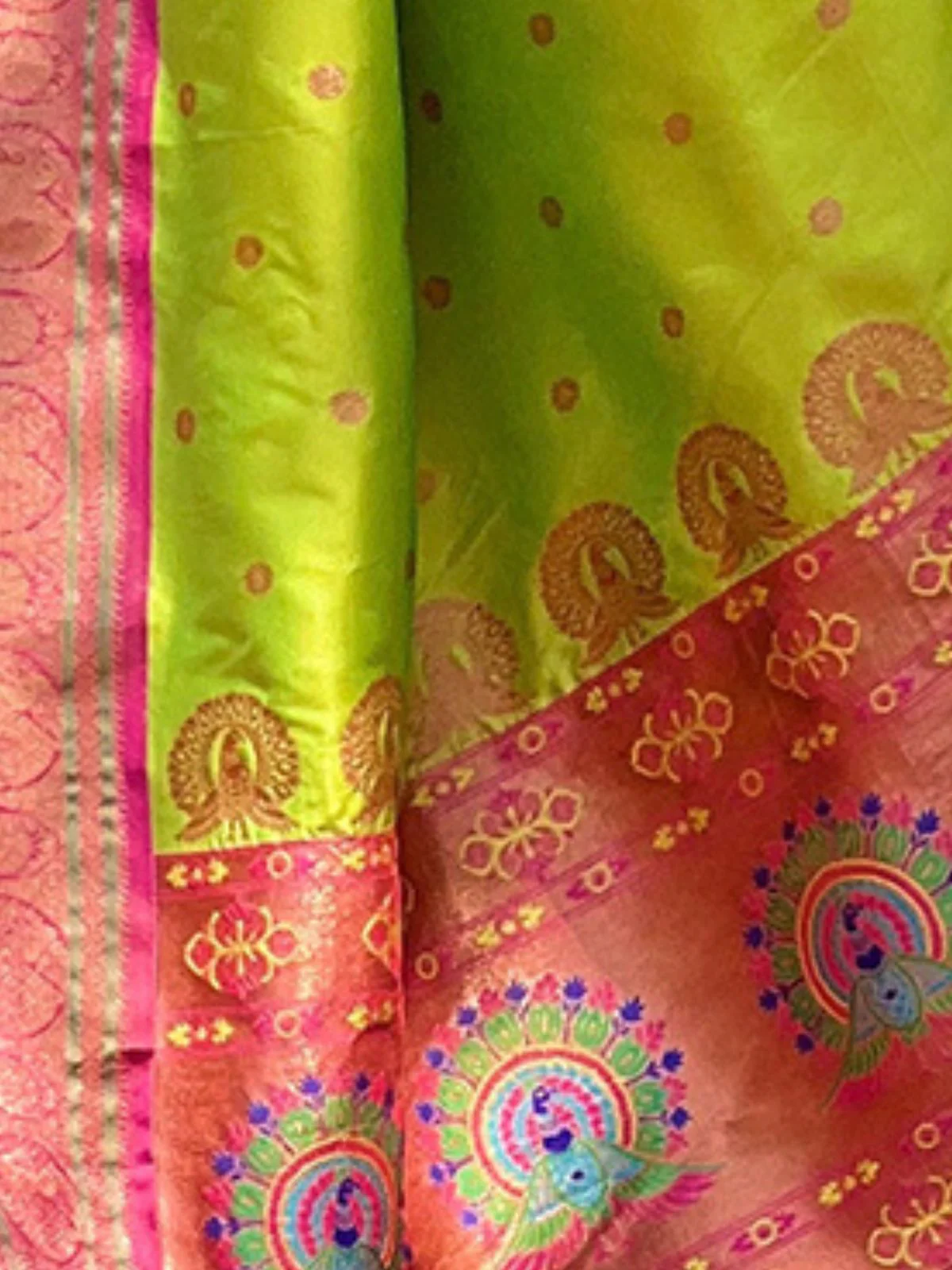 Odette Olive Woven Design Silk Blend Saree With Unstitched Blouse For Women - Image 4