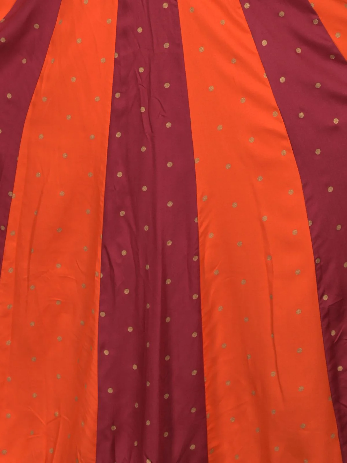 Odette Orange And Purple Stitched Woven Slub Cotton Lehenga with Stitched Blouse For Women - Image 5