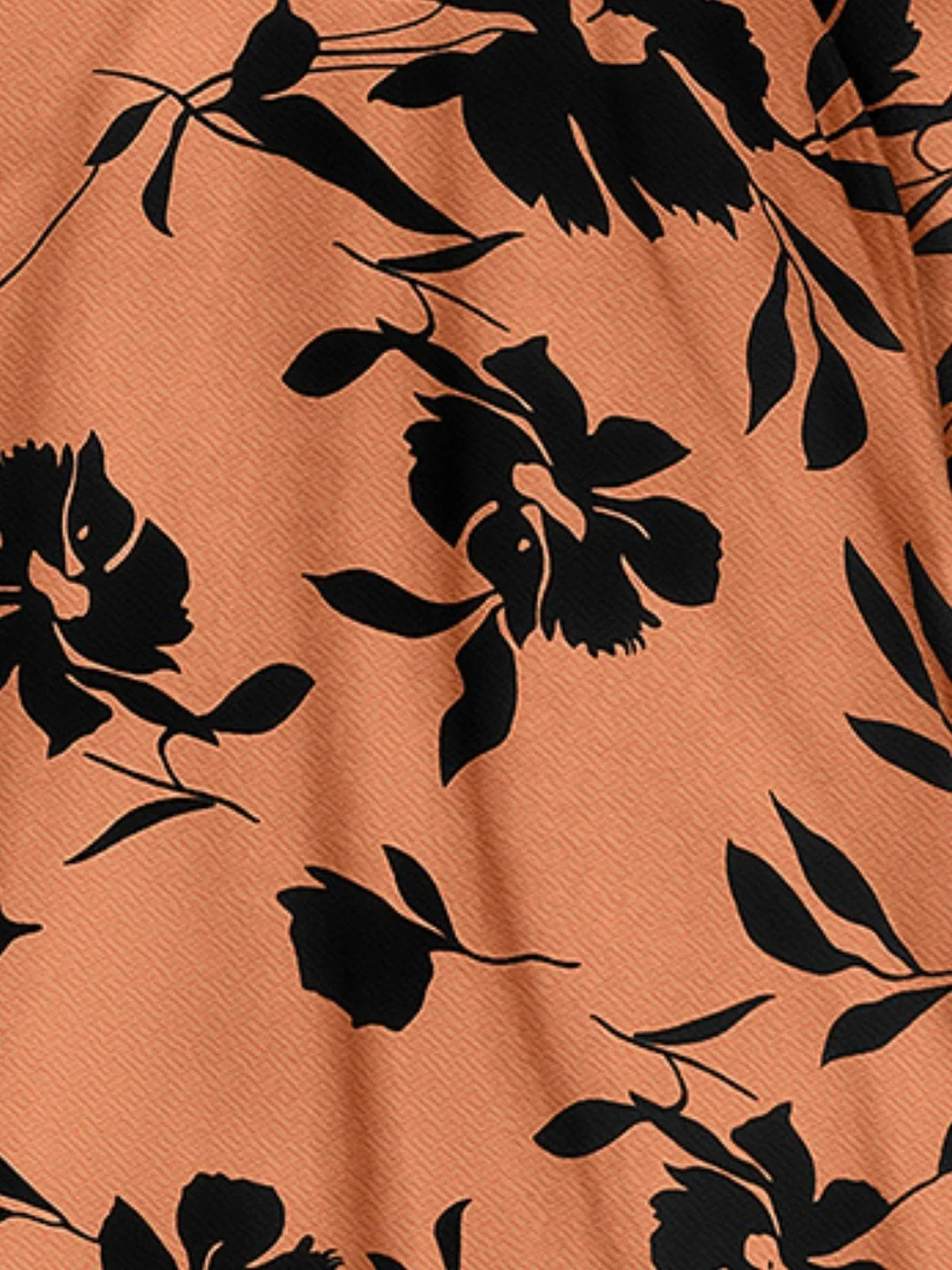 Odette Orange Knit Printed Dress For Women - Image 6
