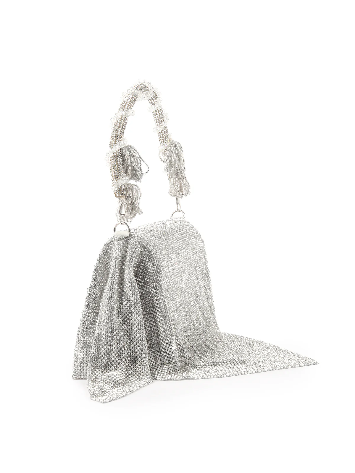 Odette Ornate Silver Patterned Clutch For Women - Image 4