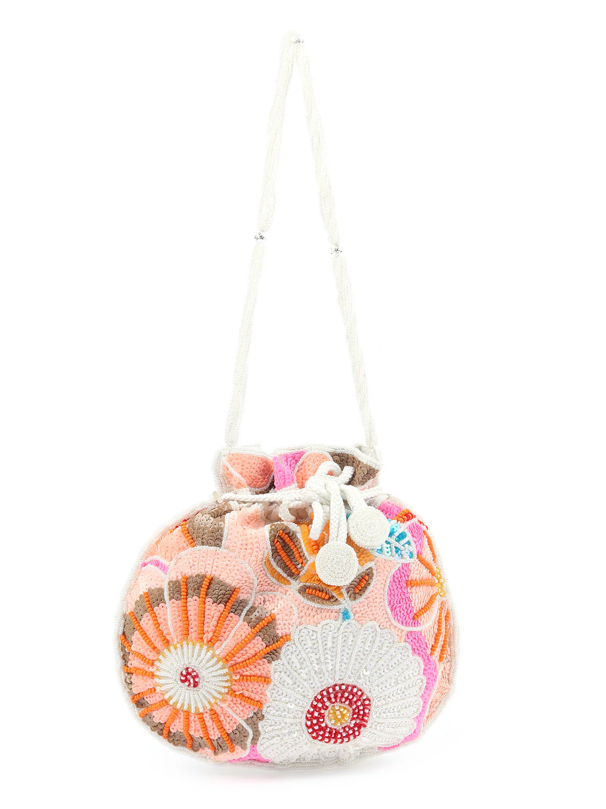 Odette Pastel Satin Embellished Potli For Women - Image 3