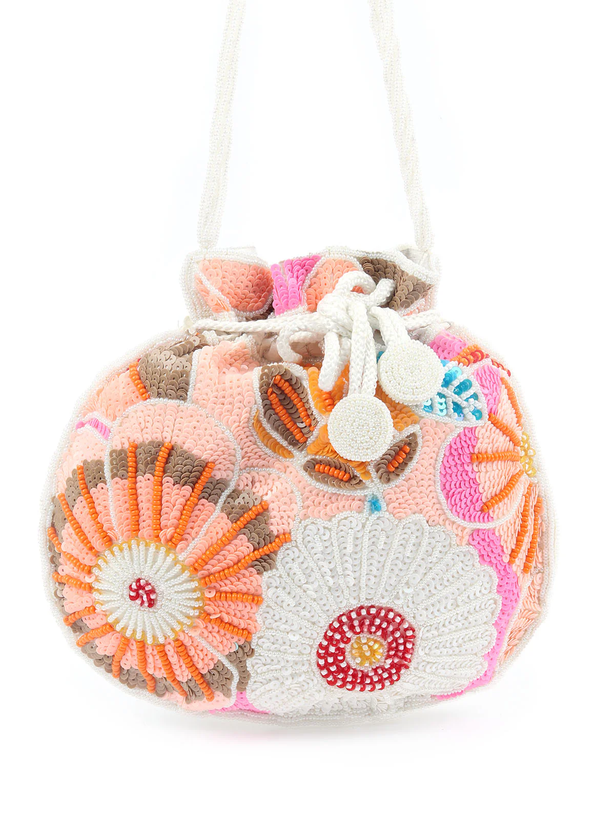 Odette Pastel Satin Embellished Potli For Women - Image 4