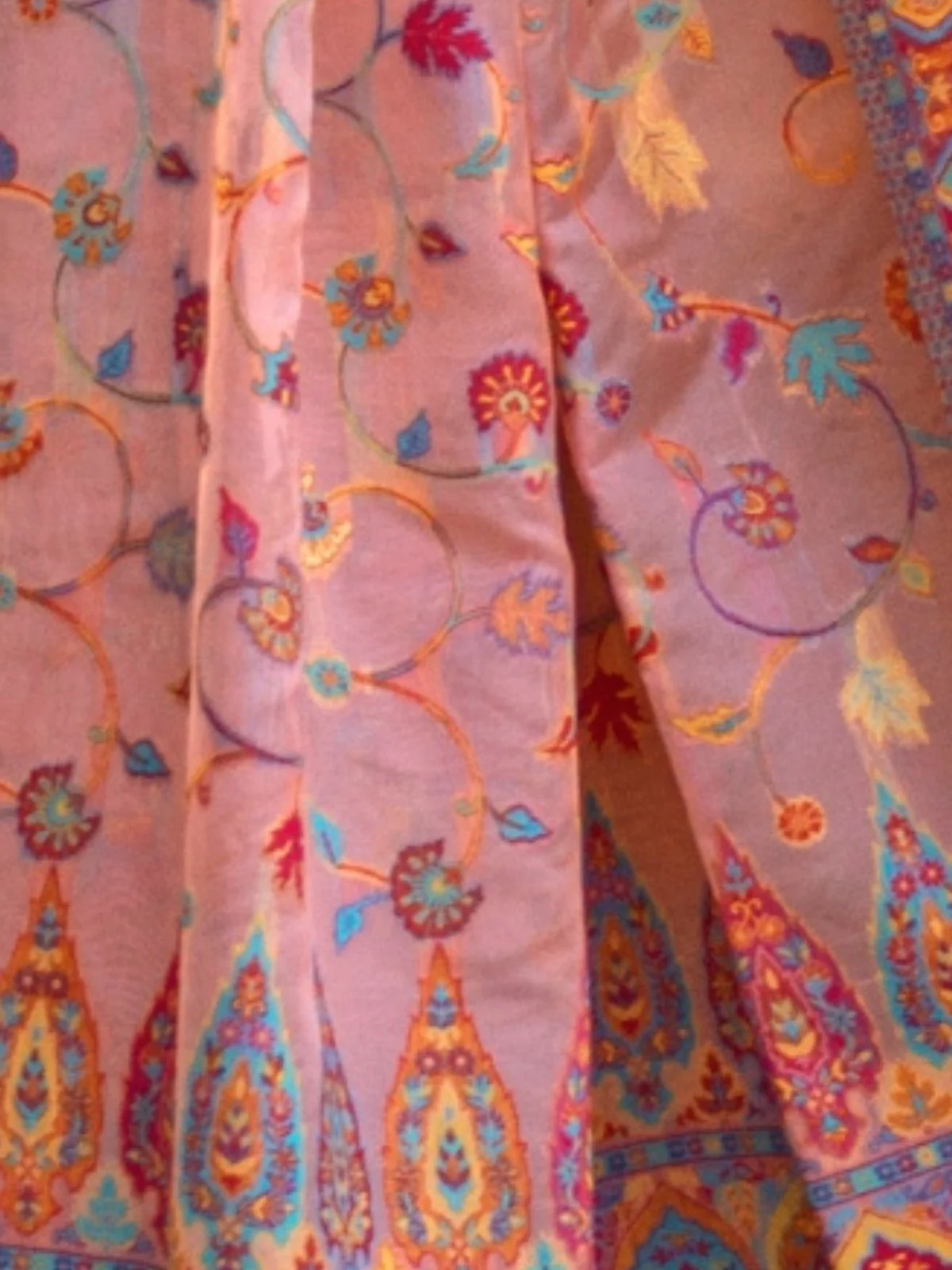 Odette Peach Organza Woven Saree With Unstitched Blouse For Women - Image 3