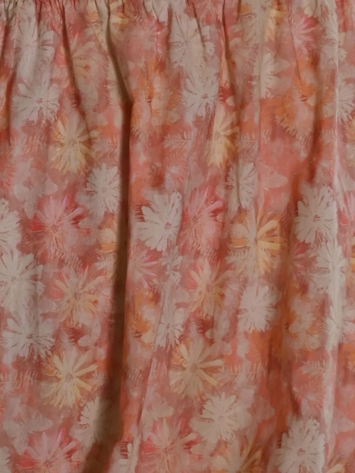Odette Peach Printed Cotton Dress For Women - Image 5