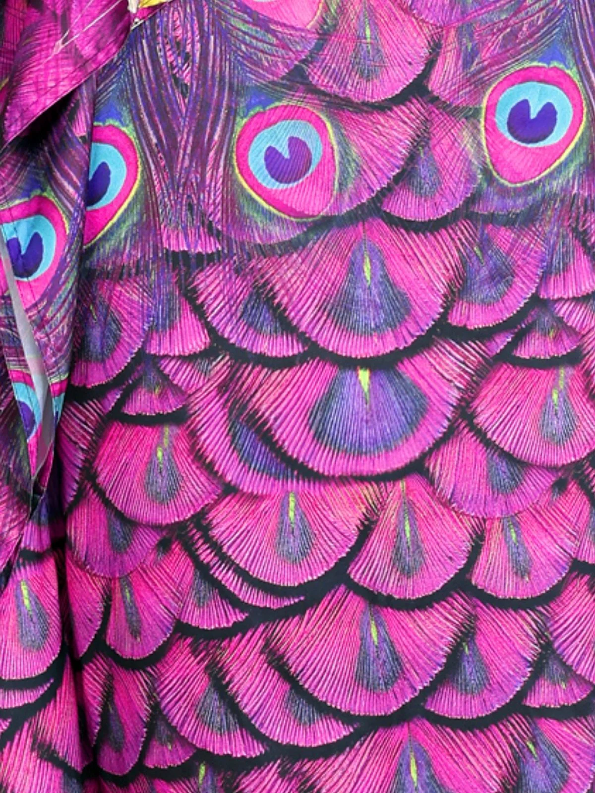 Odette Pink And Purple Satin Printed Kaftan For Women - Image 5