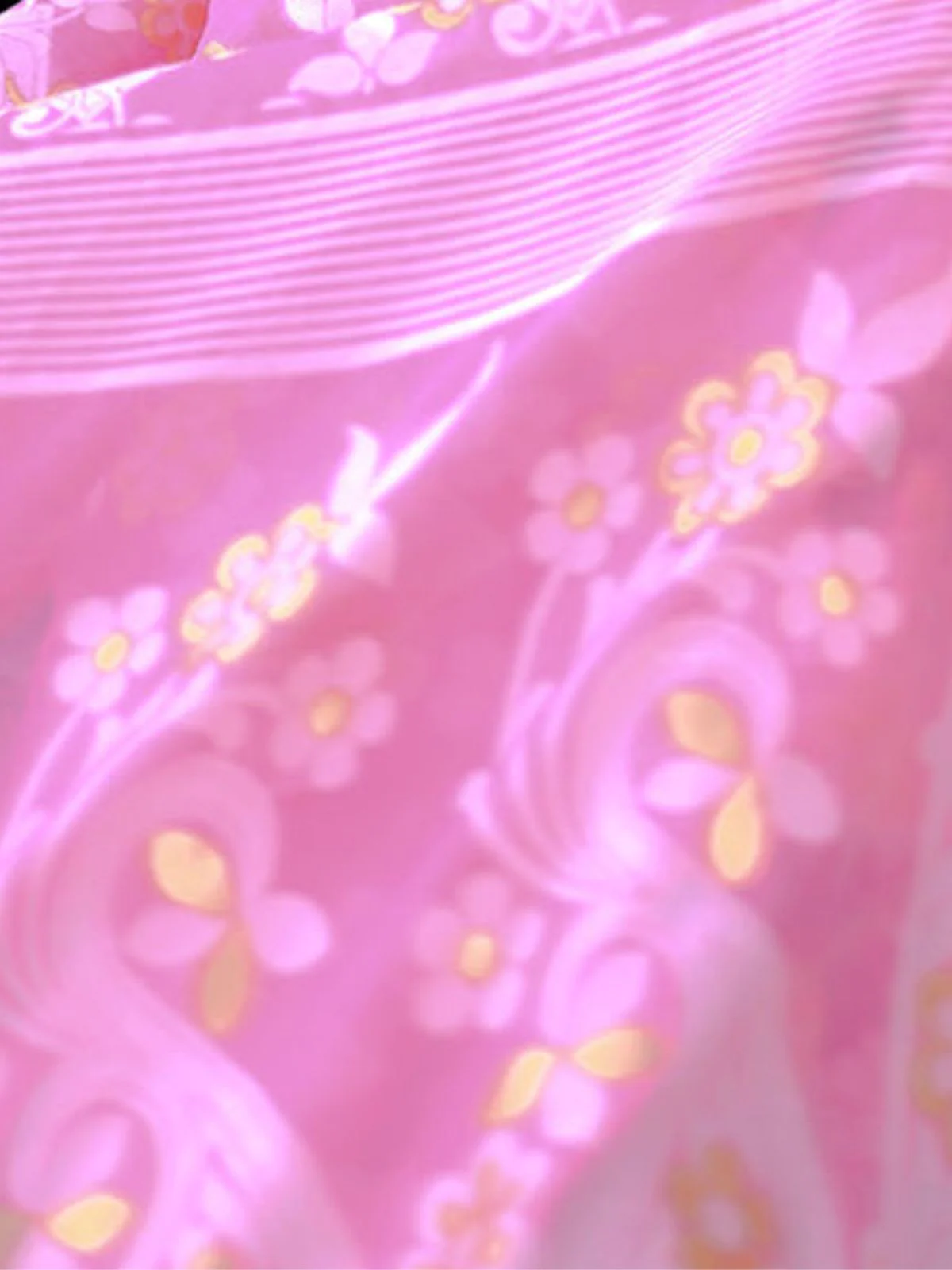 Odette Pink Cotton Blend Woven Saree With Unstitched Blouse For Women - Image 4