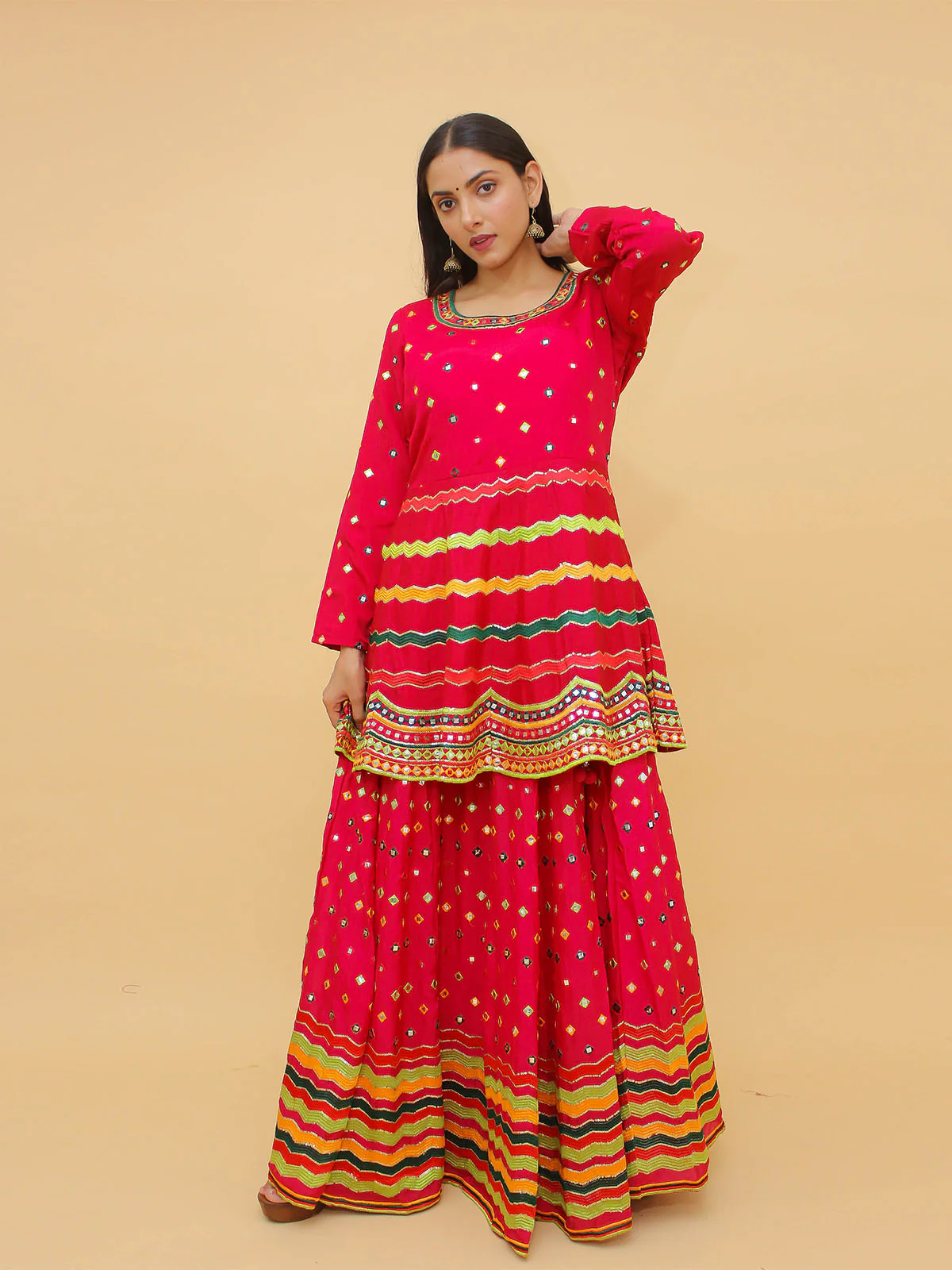 Odette Pink Embroidered Art Silk Stitched Lehenga With Blouse For Women - Image 3