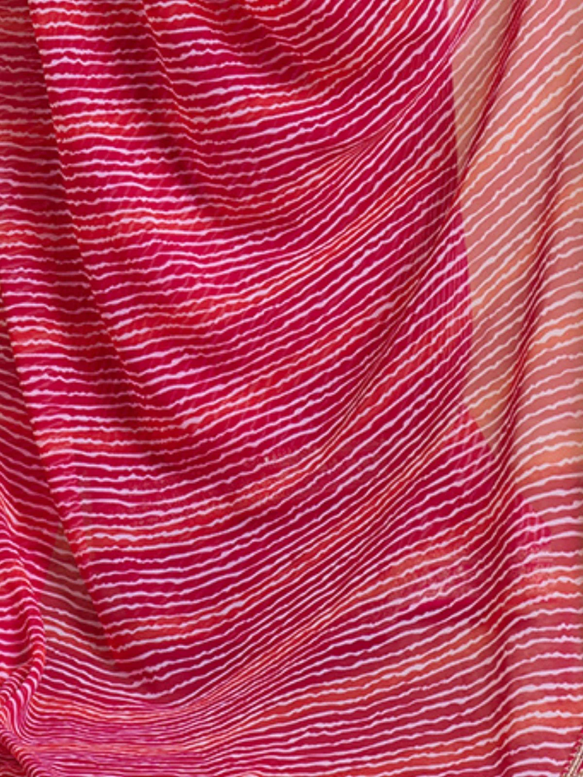 Odette Pink Georgette Printed Saree For Women - Image 5