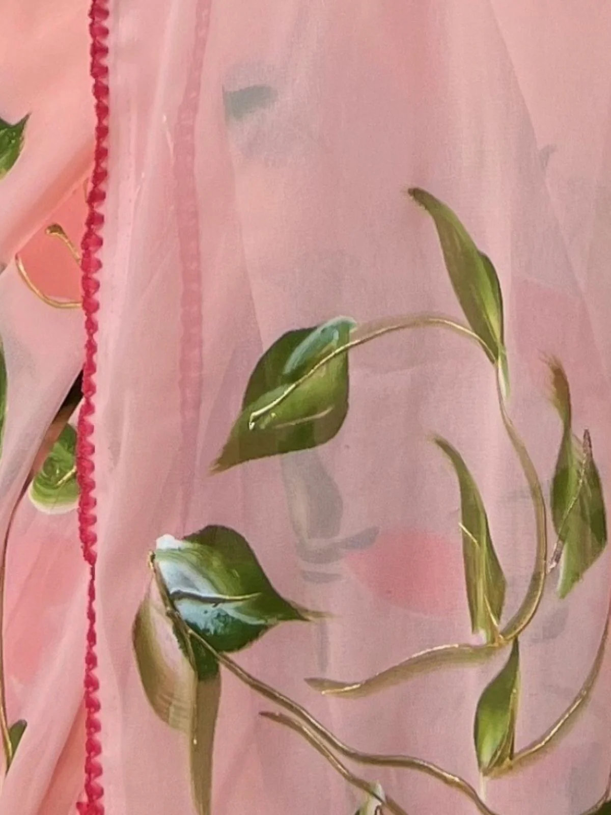 Odette Pink Georgette Printed Saree With Unstitched Blouse For Women - Image 3