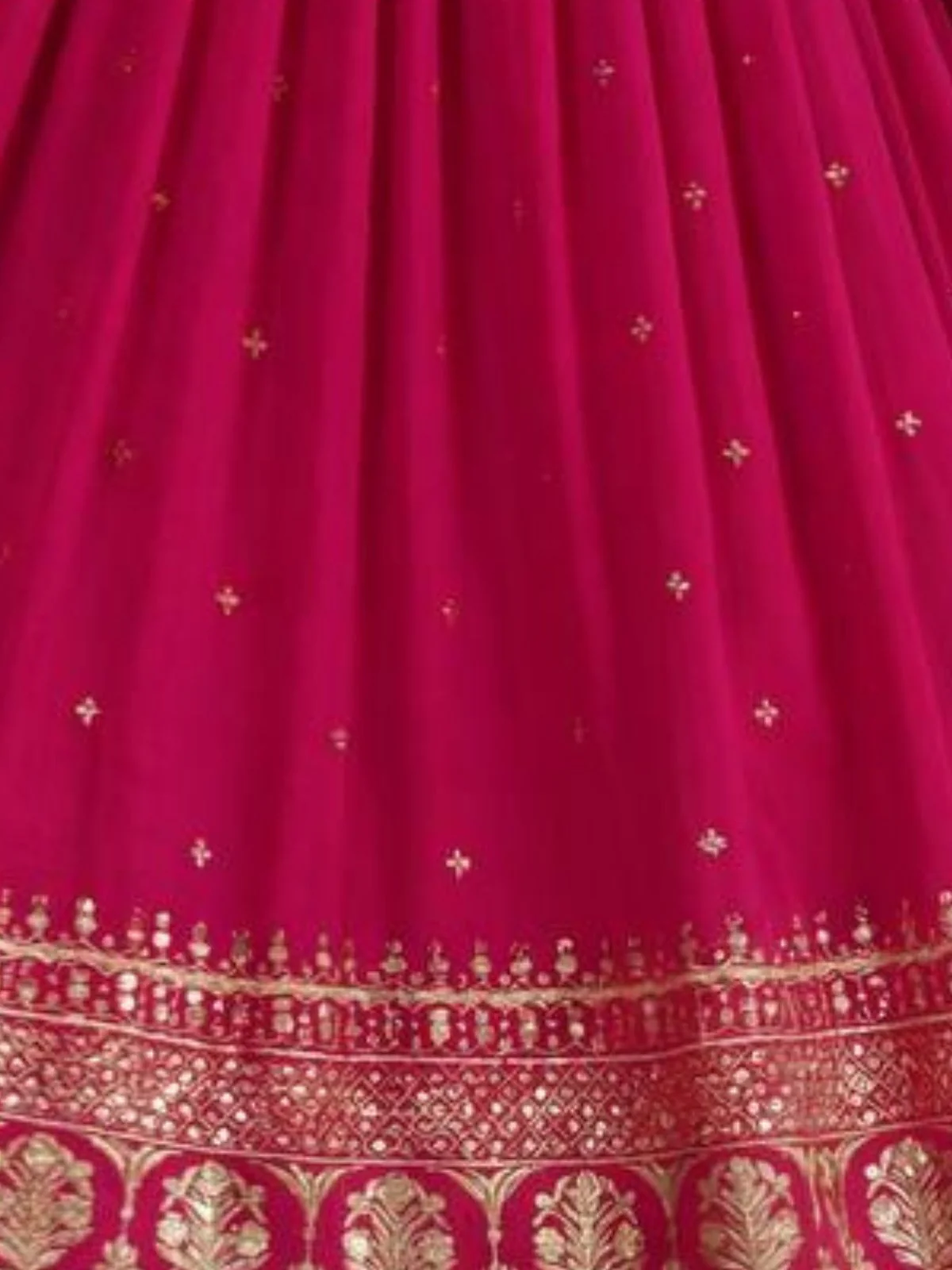 Odette Pink Georgette Solid Stitched Kurta Set For Women - Image 5