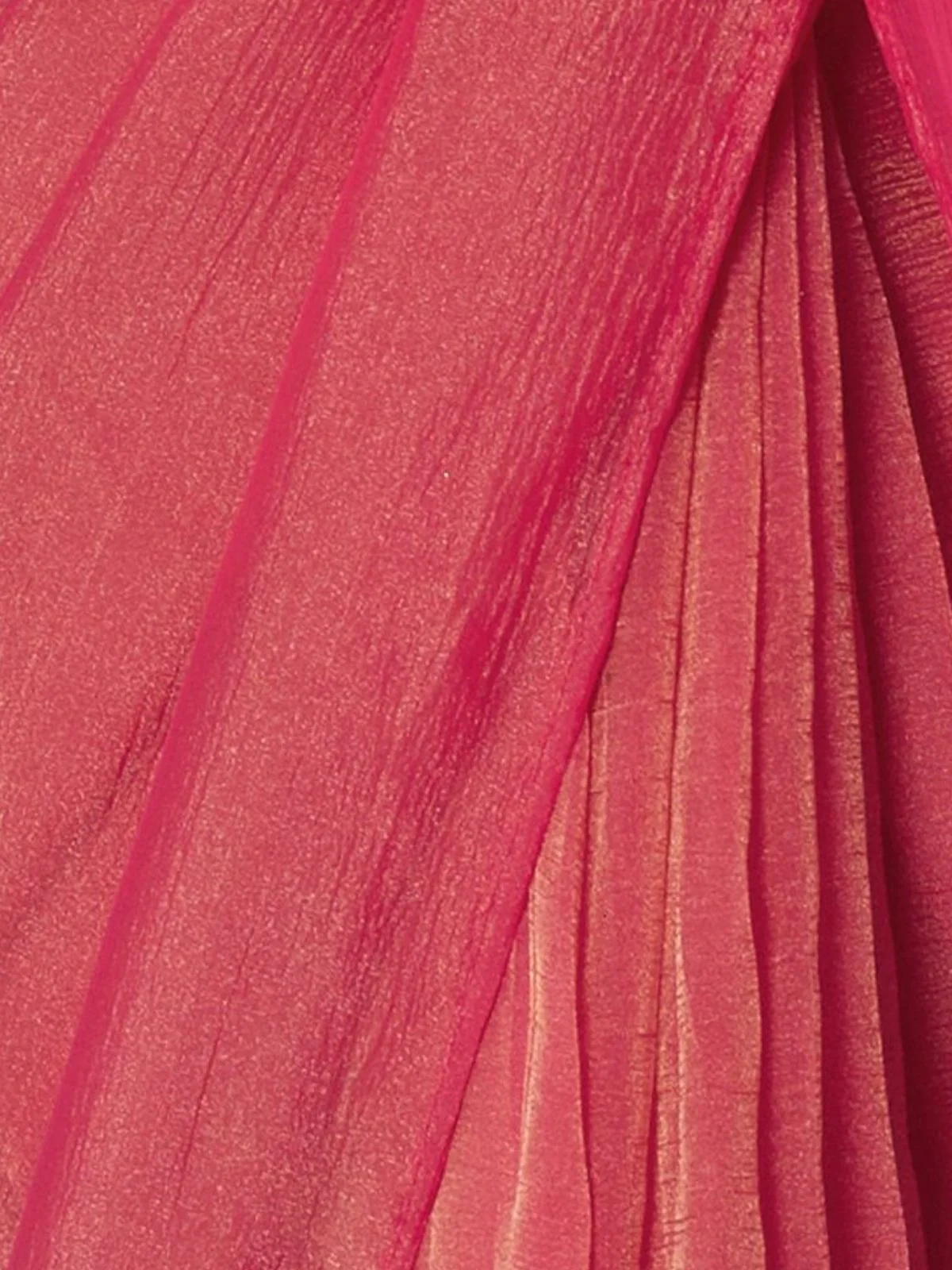 Odette Pink Gold Organza Beads Saree With Unstitched Blouse For Women - Image 6